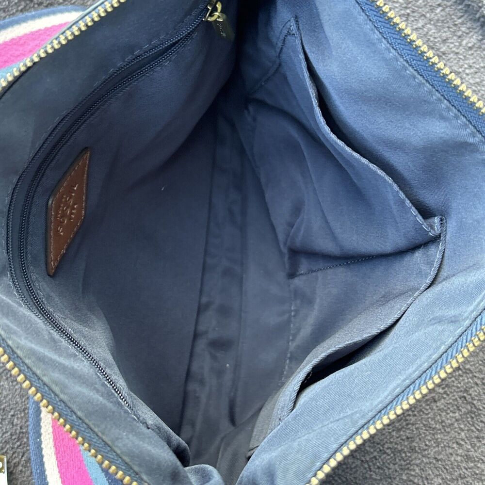 FOSSIL Multi-Colored Botanical PVC/Leather Crossbody Purse Bag Preowned - Picture 8 of 13